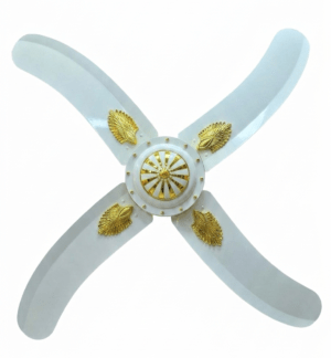 Pak Punjab Royal White & Gold 4-Blade Decorative