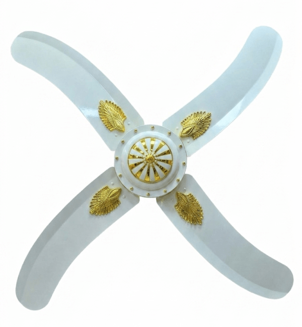 Pak Punjab Royal White & Gold 4-Blade Decorative