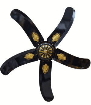Pak Punjab Imperial Black & Gold 5-Blade Decorative