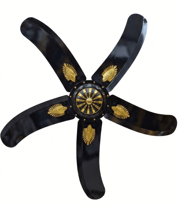 Pak Punjab Imperial Black & Gold 5-Blade Decorative