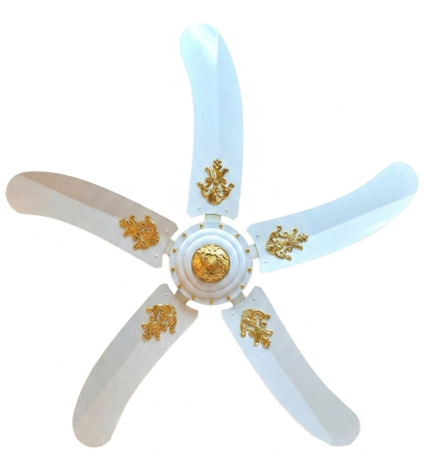 Pak Punjab White & Gold Royal 5-Blade Decorative