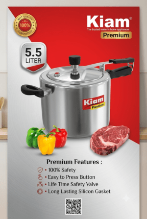 Kiam Premium Pressure Cooker (5.5 Liters)